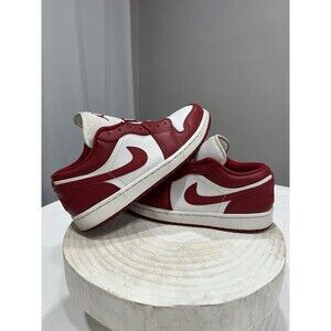Nike Air Jordan One Low Gym Red Shoes Size 8.5 Red White 553558-611 NO LACES/BOX